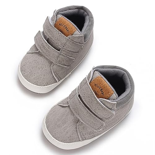 Image of E-FAK Baby Shoes Boys Girls Infant Sneakers Non-Slip Rubber Sole Toddler Crib First Walker Shoes