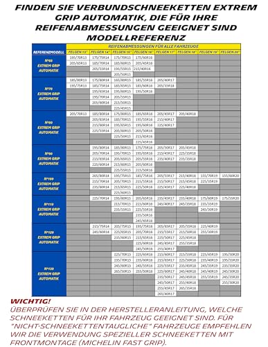 MICHELIN Extrem Grip Schneeketten, Automatische Spannung, Nr. 70 – Ansicht 4