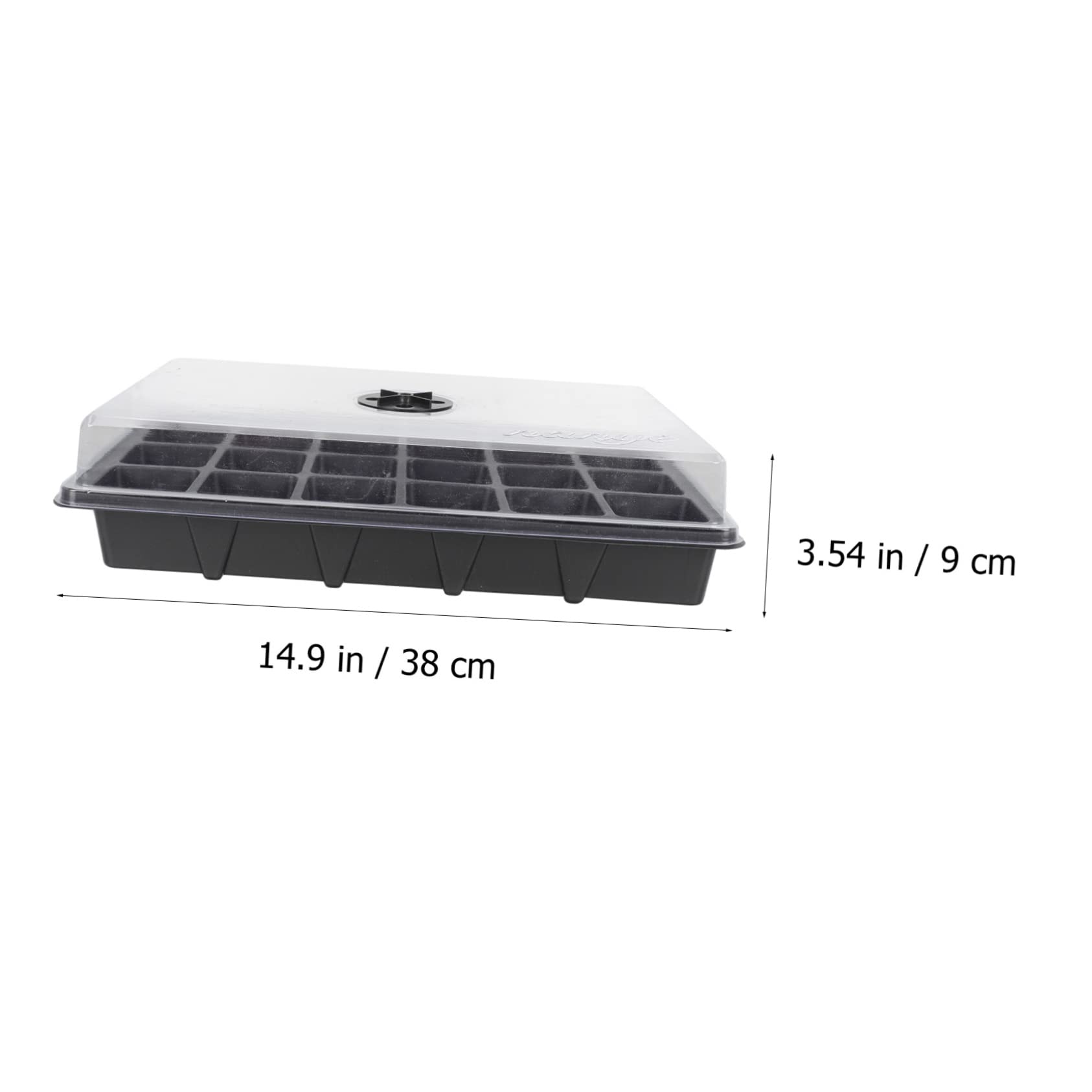 TOYANDONA Anzuchtschale mit Deckel 38X23X9cm 2 Stück-Pack Pflanzschale für Keimlinge aus Kunststoff mit Zellen und Belüftung