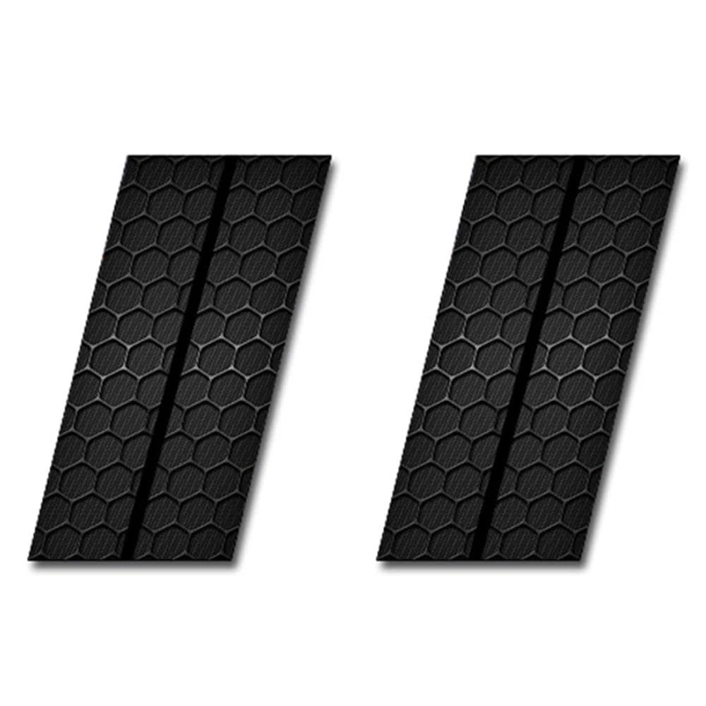 Bertdcx Type A For Honeycomb Auto 2Pcs B-Pillar Waterproof Decal Diy Car Door Post Sticker Automotive Exterior Accessories Auto Parts(Type A)