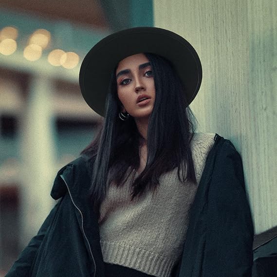 Women Men Classic Felt Fedora Hat Wide Brim Flat Top Jazz Panama Hat Casual Party Church Hat - Image 6