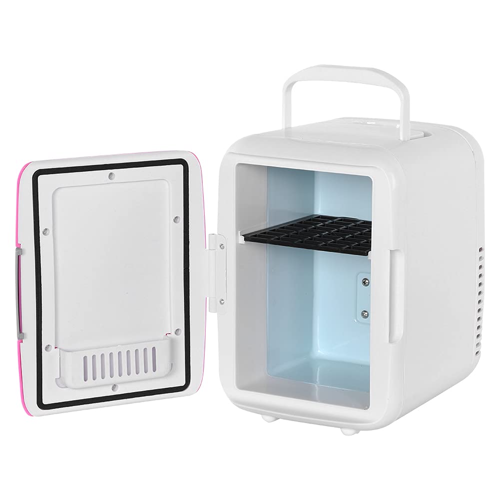 Nannigr Compact Fridge, Mini Fridge Portable Mini Refrigerator Super-Versatile Durable car for Home Office(Pink)