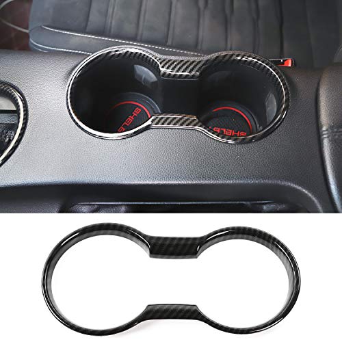 JeCar para Mustang Cubierta de Portavasos Interior Fibra de Carbono miniatura 1