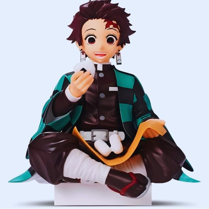 Image of Anime Action Figure | Premium Collectible Limited Edition | Attractive Lightweight Toy Figures for Home Decoration Office Desk and Study Table by Anime Collectors (Tanjiro Sitting)