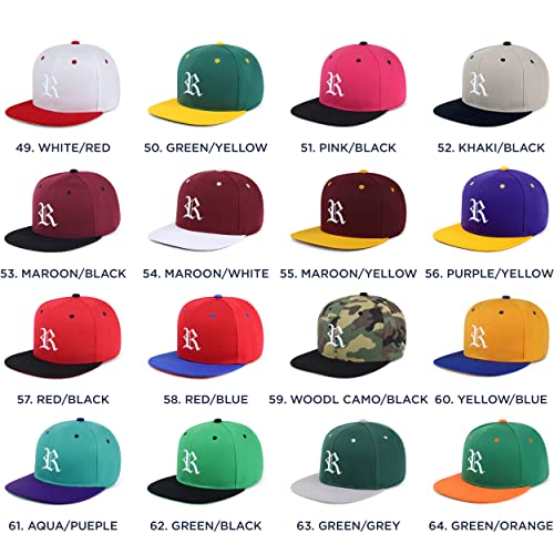 JPAK Gorra Snapback bordada letra R estilo Hip-Hop miniatura 7