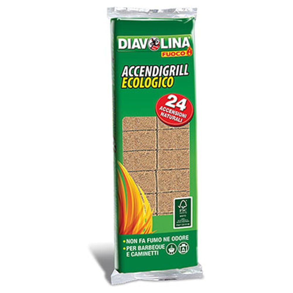 24PZ ACCENDIFUOCO ECOLOGICO 24 DIAVOLINA FUOCO CUBETTI 24 NextradeItalia Mod.FERX.VIRXRRNERA