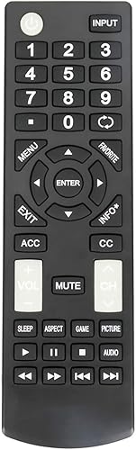 Mando a distancia de repuesto aplicable para Insignia TV NS-43N101NA24 6530085 NS-19D310NA21 6394757 NS-40D510NA21 6398122 NS-32D310NA21 6395127