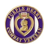 Wounded Warrior WW Purple Heart Combat Vet 1" Lapel Pin