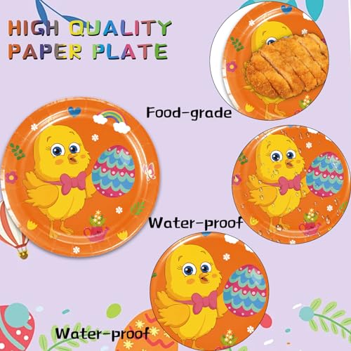 Anymonypf 60 Pcs Easter Party Supplies 6 Styles Easter Plates Easter Disposable Plates Easter Party Decorations For Easter Party Favors thumb #2
