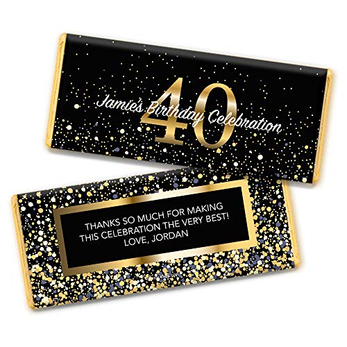 Milestone 40Th Birthday Favors Personalized Chocolate Bar Wrappers (25 Count) #TOP24