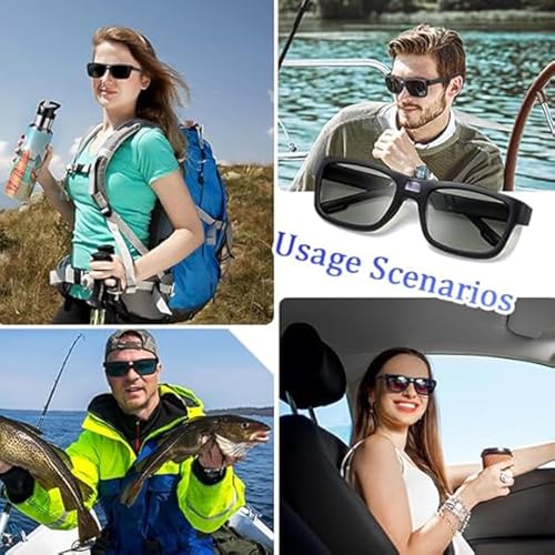 Paleshy 0.1s Auto-Tinting Smart Sunglasses - Photochromic Polarized Aviator for Driving, Cycling, Dual UV400, Glasses Reduction, Unisex All-Weather Glasses3