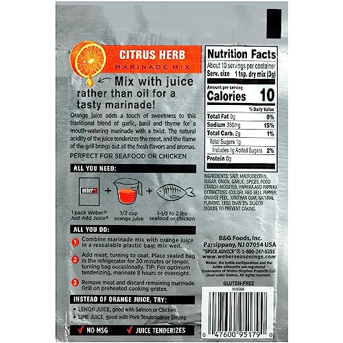 Weber Citrus Herb Marinade Mix 1.12 Oz. Packets (4 Pack) Just Add Juice! #TOP1