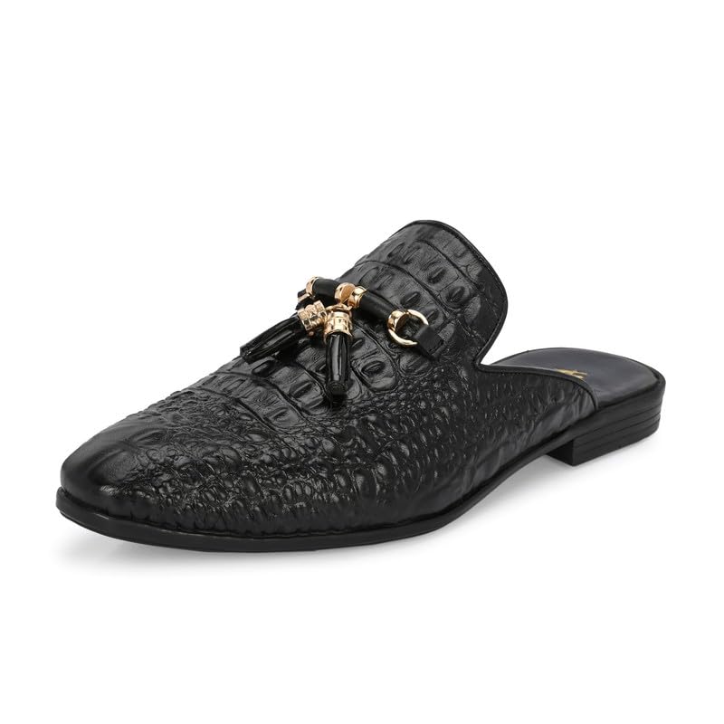 See full amazon price history chart for HITZ_6336 Mens Black Leather Ehhnic Slip-On Tassel Shoes HITZ_6336 Mens Black Leather Ehhnic Slip-On Tassel Shoes (B0CQFVJHYK) Amazon Price History, Amazon Price Tracker