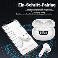 Donerton Wireless Earbuds, 50H Spielzeit In Ear Ohrhörer Stereo HiFi, Bluetooth 5.4 Kopfhörer Deep Bass, IP7 wasserdichte Ohrhörer mit LED Display, Ohrhörer mit 4 ENC Noise Cancelling Mikrofons – Ansicht 7