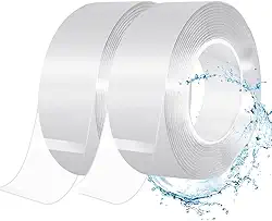 Fita Dupla Face 3M Extra Forte - Kit 2 Rolos Fita Adesiva Mágica Nano Lavável Transparente Multifuncional Potente para Pendurar Quadros, Parede, Escada