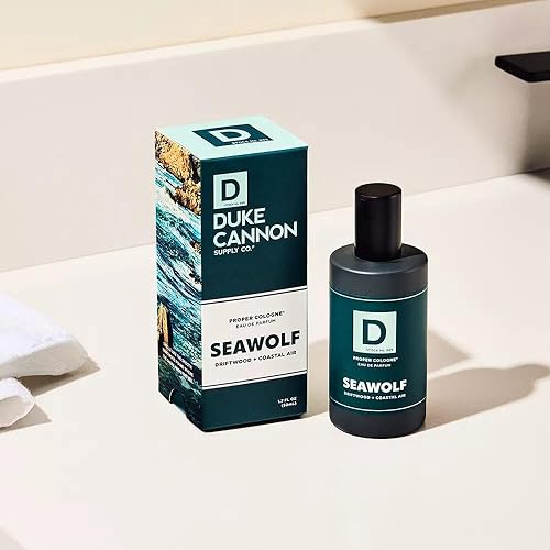 Miniatura 3 de Duke Cannon Proper Cologne Seawolf  Eau de Parfum para hombre  Driftwood and Coastal Air  Aroma sutil y fresco de larga duración  1.7 onzas líquidas