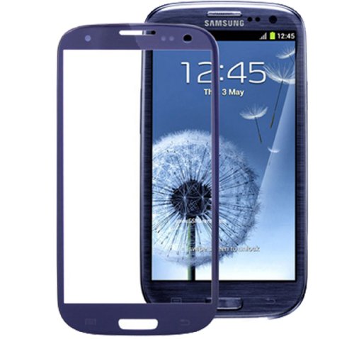 Pantalla lcd portaobjetos de vidrio de cristal para Samsung i9300 Galaxy S3 SIII Pebble Azul