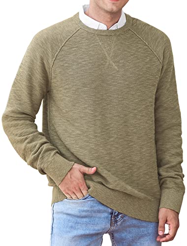 NITAGUT Men's Casual Knitted Crewneck Pullover Sweater