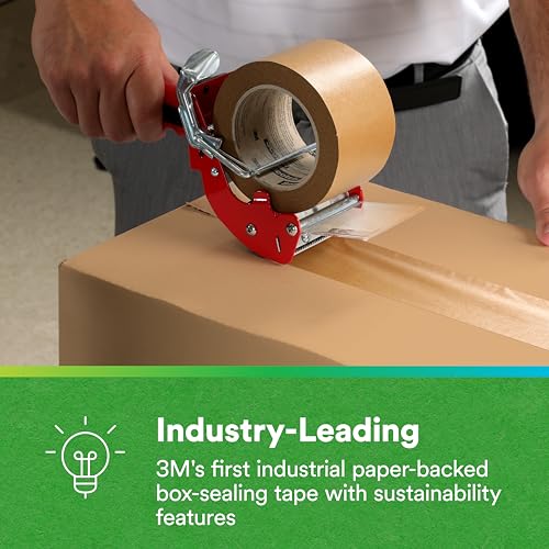 Image of 3M Scotch Performance Paper Box Sealing Tape 570,1.9 inch x 55 yd (48 mm x 50 m),1 Roll,Brown,Recycle-Compatible,Great for Packaging,Shipping,and Moving,(Pack of 2)