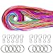 Coobey 200 Pieces Scoubidou Strings Plastic Lacing String Craft Gimp String Multi-Color DIY Craft Cord Jewelry Making Pack with Snap Clip Hooks Keychain Ring Clips, 656-Feet, 20 Colors