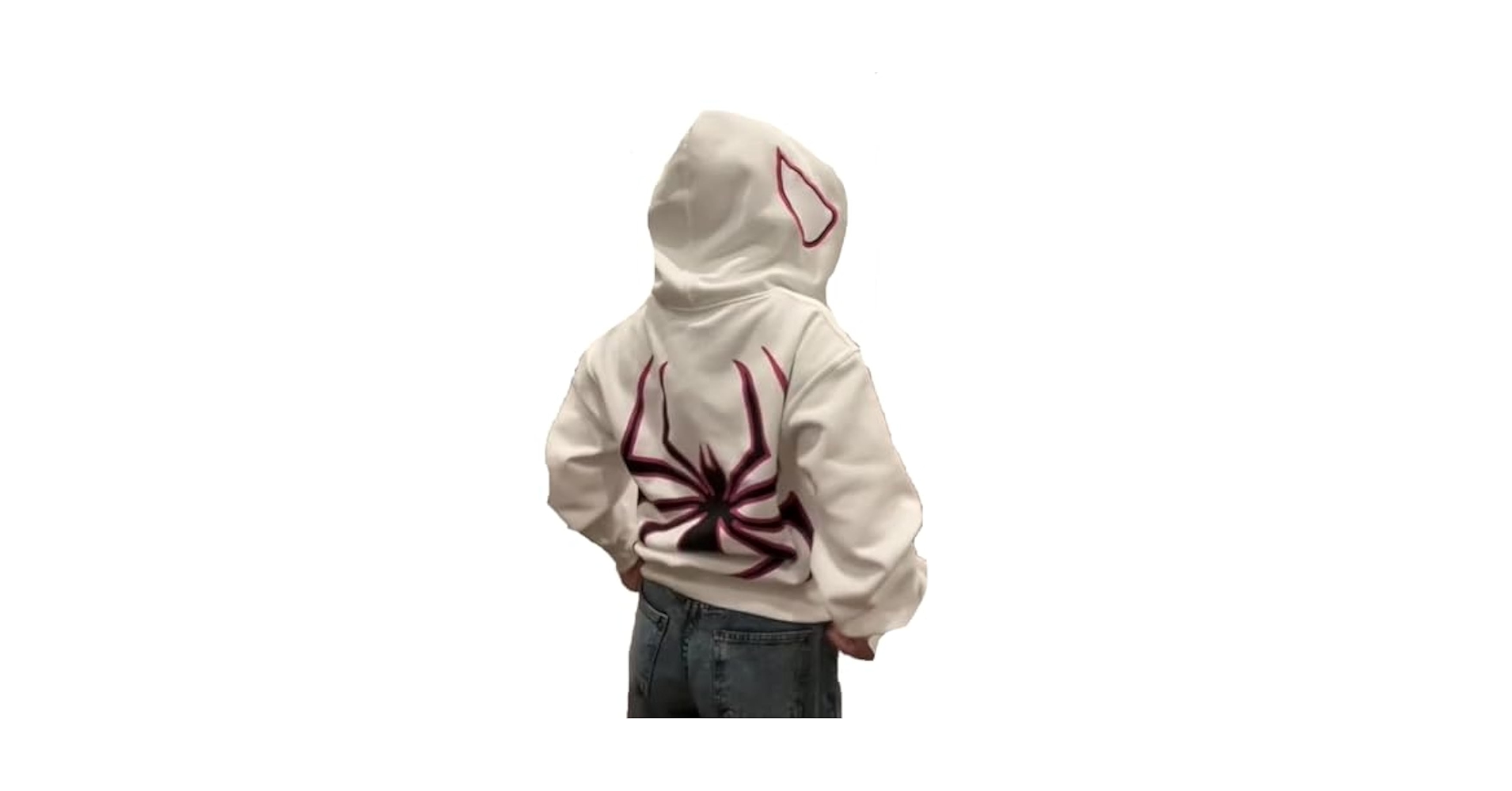 Crancious Y2K Spider Print Oversized Hoodie - Unisex Gothic