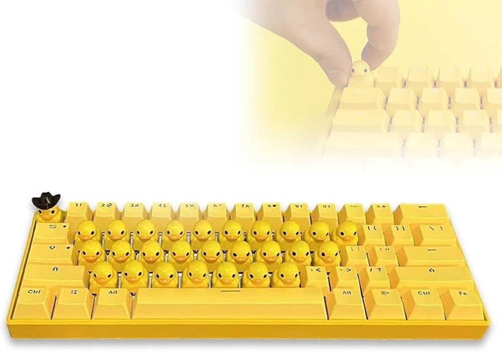 Orxiery Duck Keyboard Keycaps That Quack, Quacking Duck Keyboard