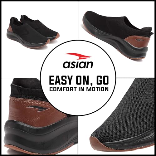 Image of ASIAN Men Wind PRO-06 Casual Wear and Walking Shoes Without Laces for Men & Boys with Upper Mesh Fabric - Lightweight, Comfortable, Breathable, and Perfect for Walking and Daily Use