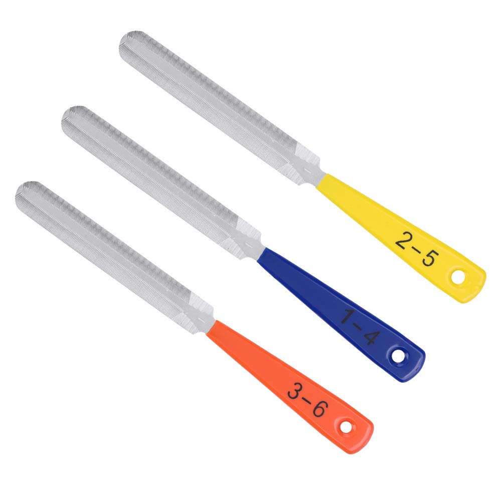 Eujgoov 3PCS Juego De Lima De Tuerca De Guitarra Lima De Ranura De Tuerca De Doble Filo Para Herramientas De Guitarra Eléctrica Herramientas De Luthier Para Bajo Mandolina Ukelele De Banjo