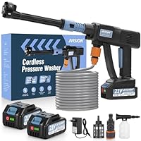 Akku Hochdruckreiniger, Hydro Blast, Hydroplast Akku Hochdruckreiniger mit 6-In-1 Multifunktionale, Mobiler Hochdruckreiniger für Autos,Terrasse,Fenste