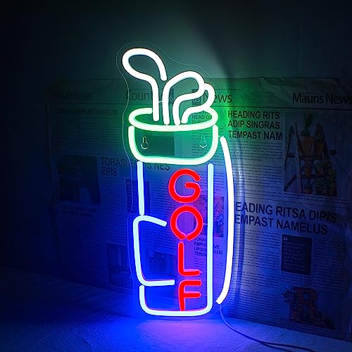 Horseneon Golf Neon Sign for Wall Decor, Golf Neon Led Sign, Creative Neon Lights Signs with USB Powered for Golf Club, Backdrop Lights, Wall Hanging Decor