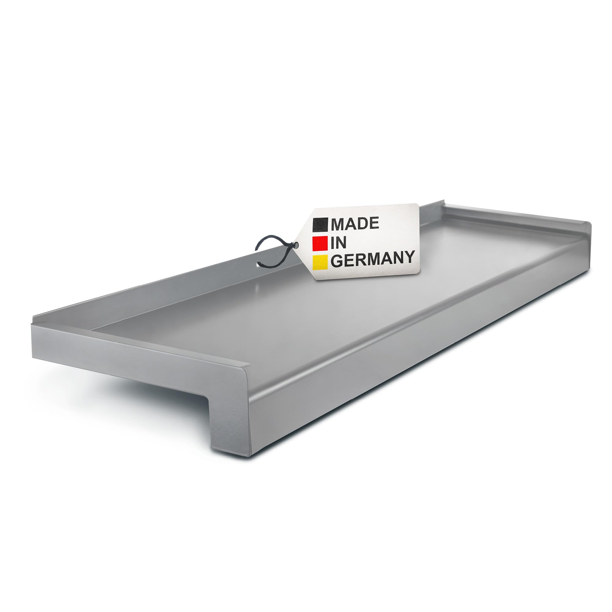 TJ Davanzale esterno per finestra 225 mm x 1600 mm, argento E6EV1, davanzale per finestra in alluminio di alta qualità con chiusura laterale, mensola in alluminio facile da pulire e durevole