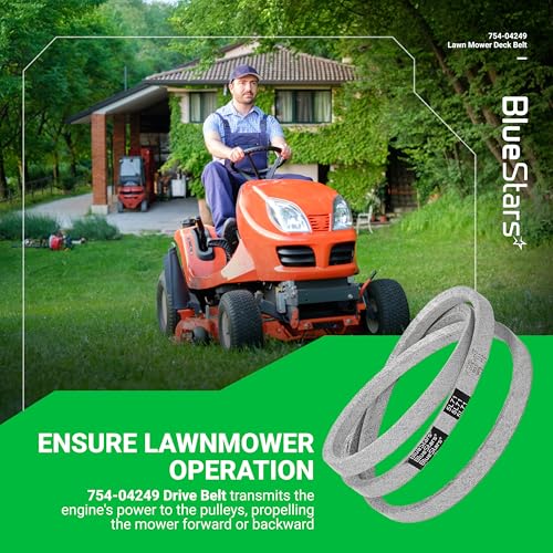 Image of BlueStars 954-04249A 754-04249 Mower Drive Belt | Aramid Cord | 71 inch x 0.66 inch | Drive Belt - For MTD Troy Bilt White Outdoor Huskee Walk Tractors - Replaces 954-04249 754-04249A
