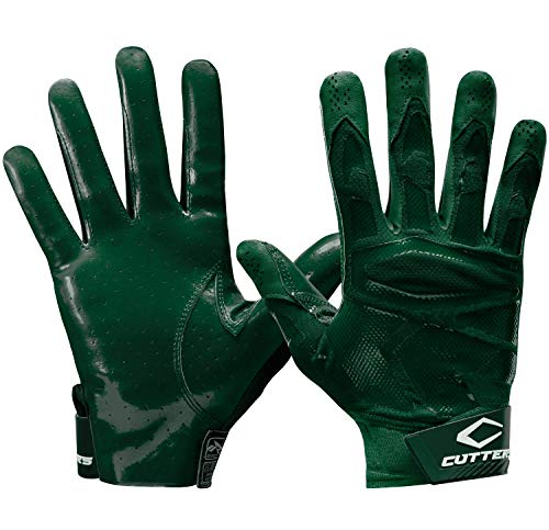 Cutters Unisex Adult Revpro 4.0 (New) S500 Receiver Gloves, Dark Green, Adult- Medium Us #TOP23