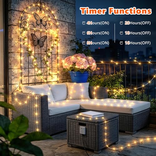 Joomer 33FT 100LED Rechargeable Camping String Lights - Waterproof & Versatile Outdoor Lighting for Tent, Awning, Garden, and Patio Decoration - Image 3