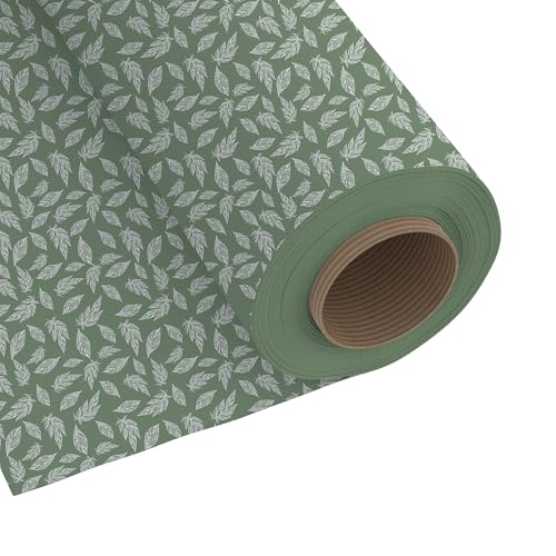 Image of Encasa XO Printed Fabric 59 inch (150 Cms) - Green Big Leaves - Decorative Soft & Smooth, 100% Cotton Cloth for Curtains, Cushions, Dress Material, Upholstery, Bedcover - 1 Meter