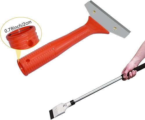 Miniatura 5 de Herramienta raspadora de piso, rascador de pared de vidrio de limpieza de 3.93 pulgadas, herramienta raspadora de hoja de afeitar para mejoras del