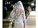 WEZTEZ Bridal Veils Lace Wedding Veil,1 Tier Pearl Fingertip Length Short Bride Veil With Metal Comb