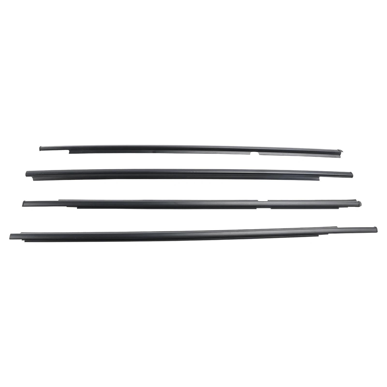Spamfafghq One Color 4Pcs Outer Door Glass Weatherstrip Moulding For Toyota For Yaris For Vitz 2005 2006 2007 2008 2009 2010