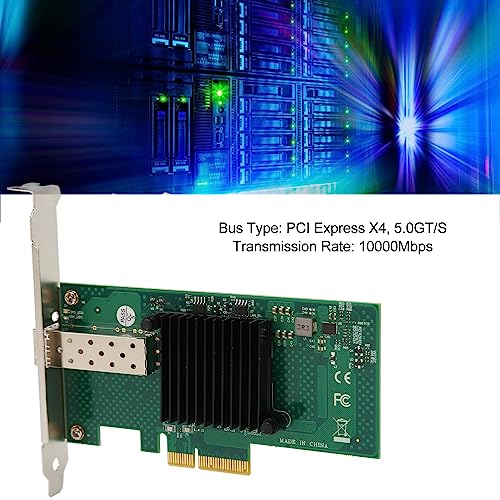 Tarjeta de Red PCIe 10000Mbps Alta Velocidad Adaptador Gigabit con Controlador 82599EN PCI Express X4 5.0GT SFP LC Fibra Óptica para Win Server Linux VMWare ESXi miniatura 4