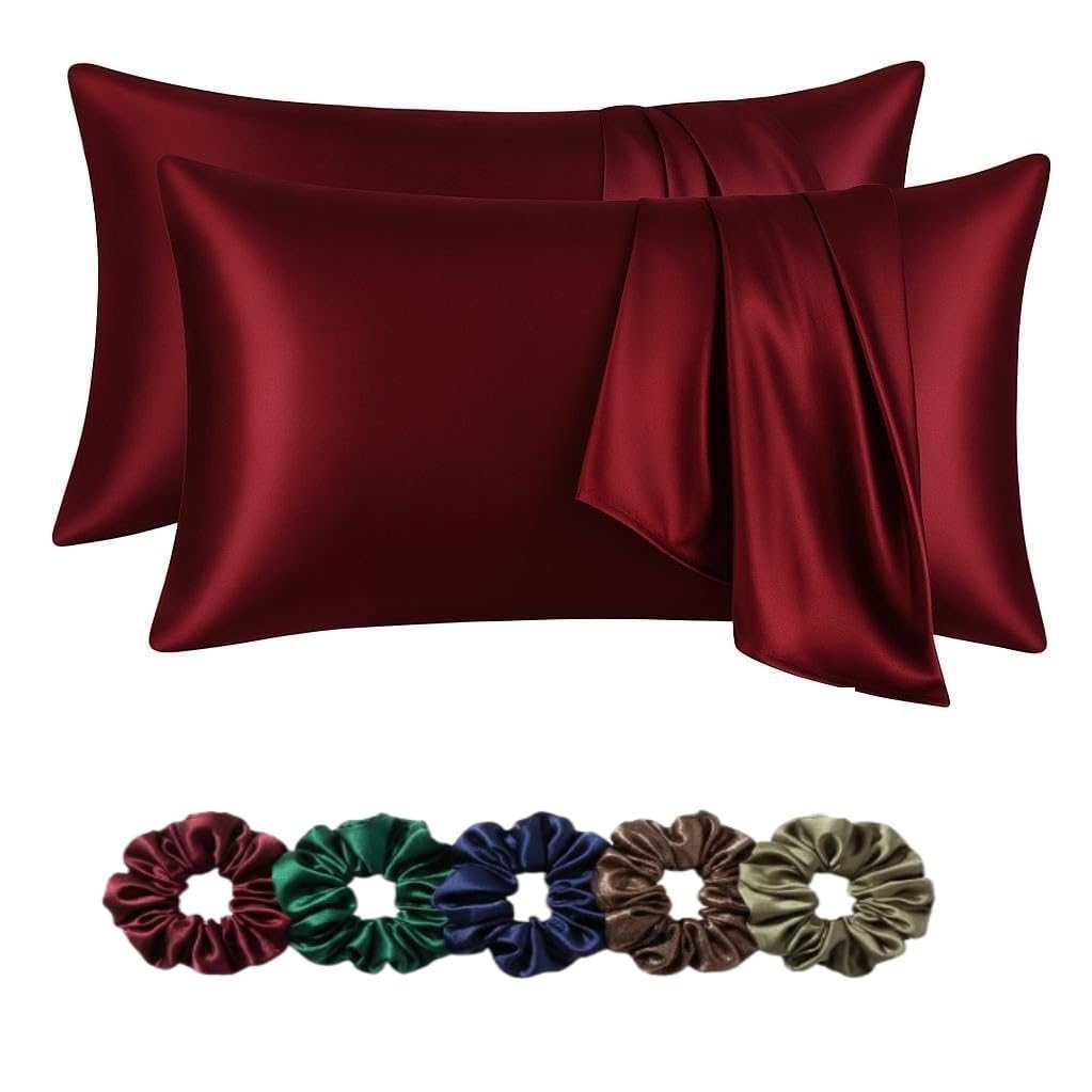 Satin Pillowcase - Hair & Skin Protection + Scrunchies -16 Satin Pillowcase - Hair & Skin Protection + Scrunchies -16