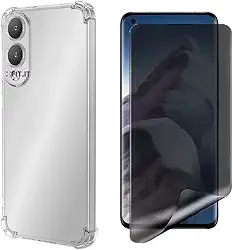 Capa Anti Impacto para Samsung Galaxy S25 Edge com Película de Privacidade em Hidrogel, Fume