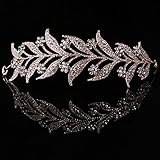 Gran decoración: este accesorio medieval de hoja decorada puede decorar cualquier tocado y le da un efecto único a tu cabello. Adornos de diamantes de imitación son de lujo y exquisito que es como un vestido de palacio.
