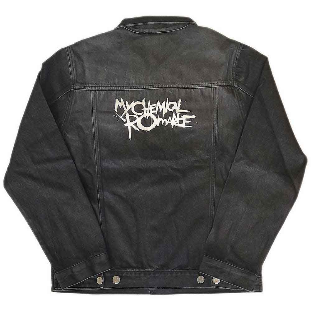 My Chemical Romance Homme Logo Denim Jacket MCR Veste Noir