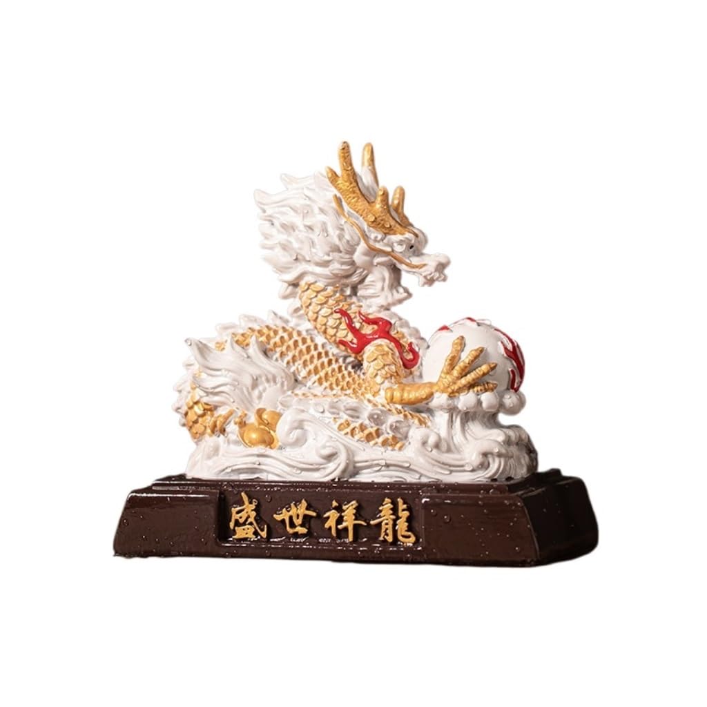 ENGENDER Kung Fu Tea Pet Chinese Color Changing Tea Pet Zodiac Dragon Mascot Table Decoration Resin(D)