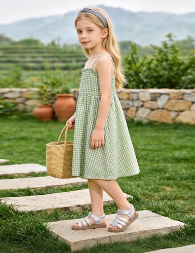Image of QIY Toddler Girl Sandals Little Kids Summer Dress Shoes Open Toe Flats Princess Sandals for School Beach Party