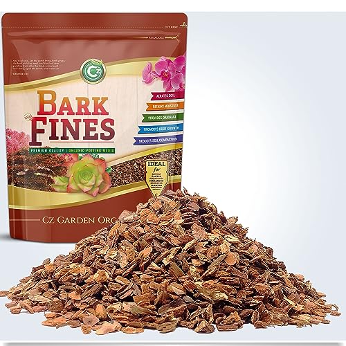 Potting Bark Fines (Chips) - Made in USA Premium Garden Soil Amendment Mix for Proper Root Development of Bonsai Orchids Phalaenopsis Cattleyas Indoor/Outdoor Plants Reptile Terrarium Bedding