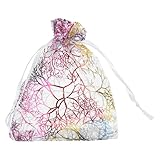 Vous recevrez des sacs en mousseline organza transparente, aux dimensions : 9 x 12 cm / 3,5 x 4,7 pouces (LxH) ; Dans le paquet : 100 pièces x Sacs en mousseline organza transparente ; Couleur : Marquage à Chaud Blanc