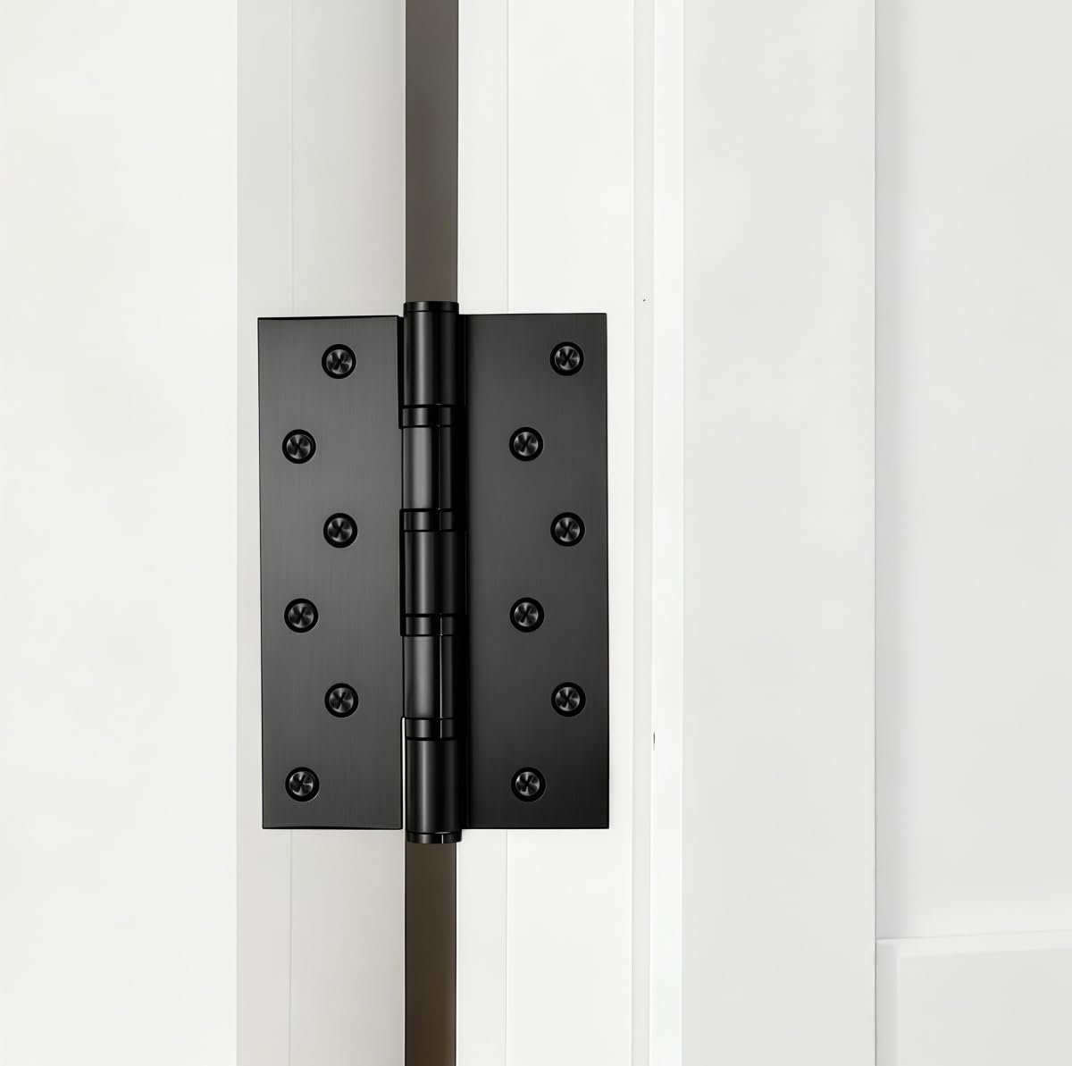 2 Bisagras de Acero Inoxidable 8 Pulgadas 3.5mm de Grosor Color Plata | Bisagras silenciosas para puertas con rodamientos reforzados bisagras robustas para portones