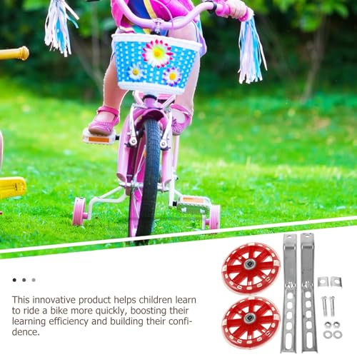 Ruedas de Entrenamiento para Bicicleta Holibanna con Luces Intermitentes y Silenciosas, Estabilizadores Ajustables Compatibles con Bicicletas de 12 a 20 Pulgadas para Aprendizaje y Ayuda en el Equilibrio miniatura 3