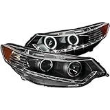 Anzo USA 121393 Black Halo Projector Headlight with Clear Lens and Amber Reflector for Acura TSX